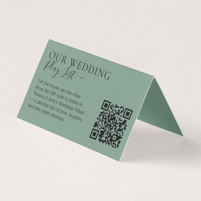Wedding Cadet Blue Green QR Code Playlist (Frente)