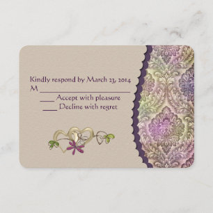 Wedding Damask Design RSVP