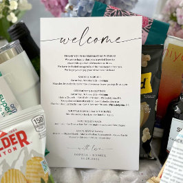 Wedding Day Icon Timeline Itinerary Welcome Letter