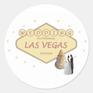 WEDDING em Las Vegas B&G com etiqueta do bolo