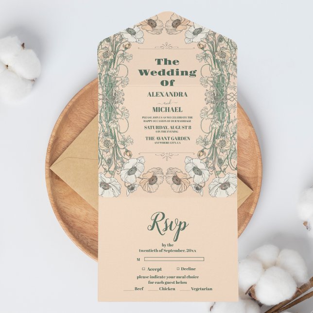 Wedding Floral Art Nouveau (Criador carregado)