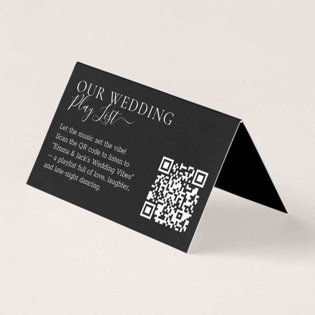 Wedding Formal Black QR Code Playlist (Frente)