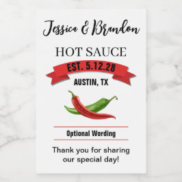 Wedding Hot Sauce Label HS037tr