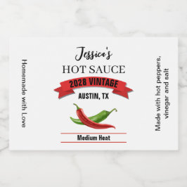 Wedding Hot Sauce Label HS039rt