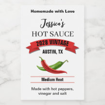 Wedding Hot Sauce Label HS039tr
