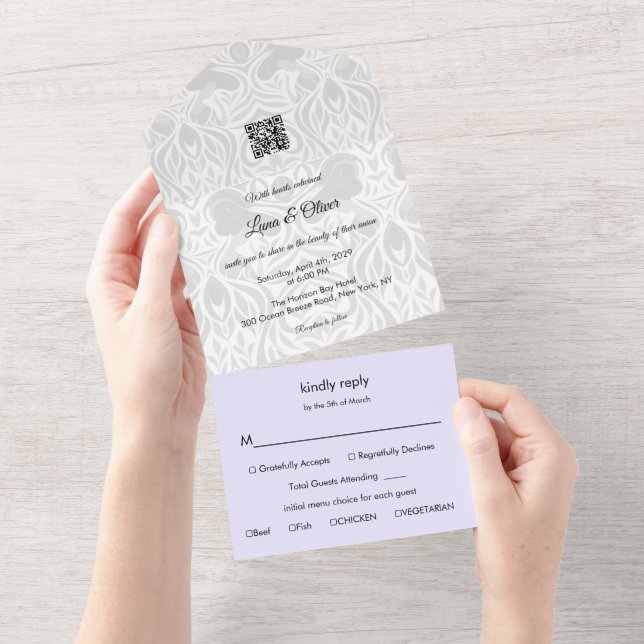 Wedding Invitation | Yumeji-Inspired Design (Aba destacável)