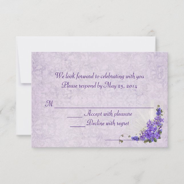 Wedding Lilacs RSVP (Frente)