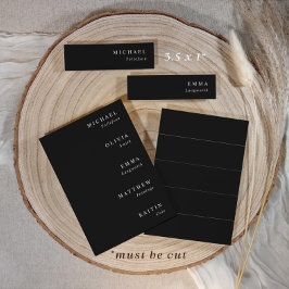 Wedding Name Tags Black & White 3.5 x 1 Name Cards