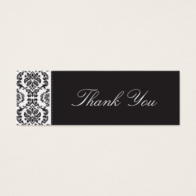 WEDDING :: obrigado que marcou: damask - preto 2 (Frente)