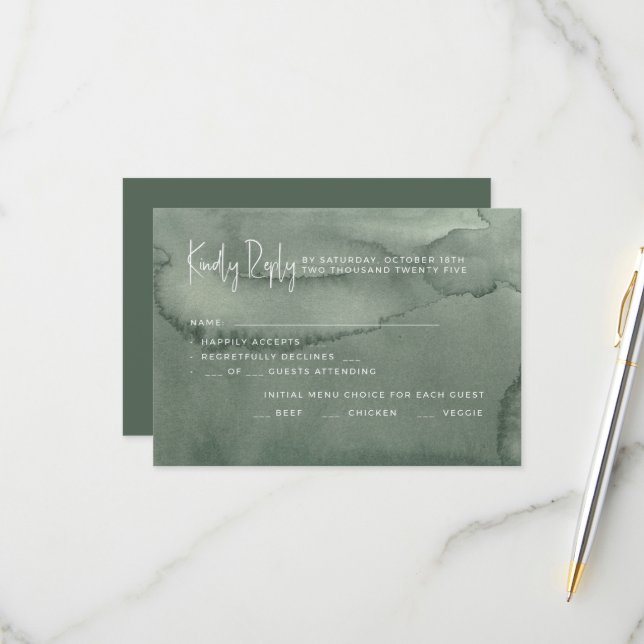 Wedding RSVP Card. (Frente/Verso In Situ)