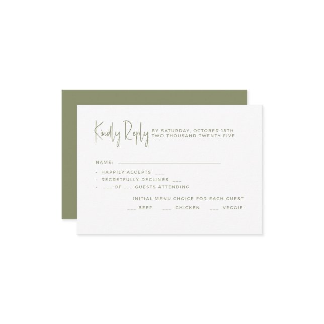 Wedding RSVP Cards. (Frente/Verso In Situ)