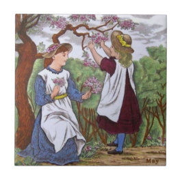 Wedgwood May Apple Blossoms Girls c1885 Repro