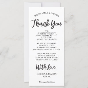 Weding Obrigado Place Card - Hello Script