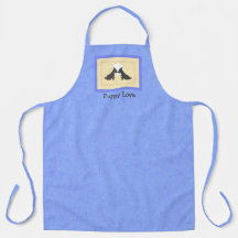 Wee Scotties Puppy Love All-Over Impressão Apron