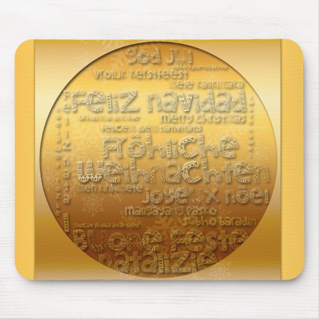 Weihnachten Mousepad de Natal Internacional (Frente)