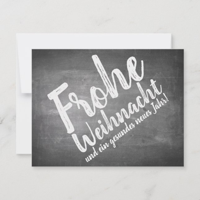 Weihnachtsgrüße auf der Kreidetafel (Frente)