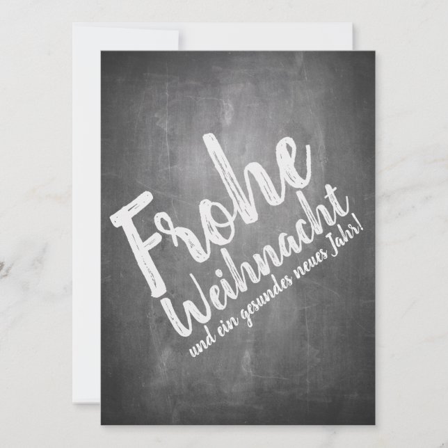 Weihnachtsgrüße auf der Kreidetafel (Frente)