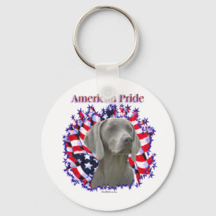 Weimaraner American Pride Chaveiro