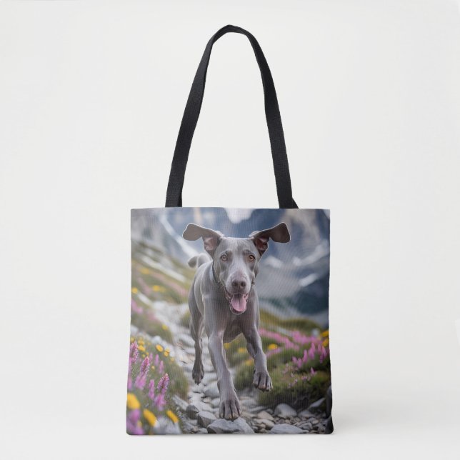 Weimaraner Elegante Tote Bag (Frente)
