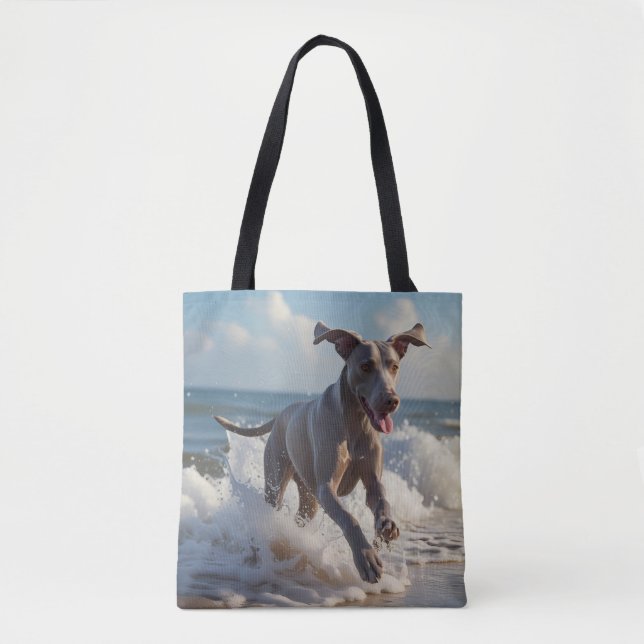 Weimaraner Elegante Tote Bag (Frente)