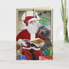 Weimaraner Eu Acredito Em Cartões Papais noeis