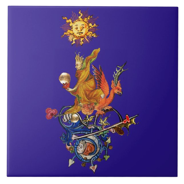WEIRD MEDIEVAL BESTIARY,ALCHEMIST,RED DRAGON,Blue (Frente)