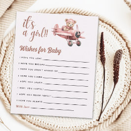 Welcome Baby Girl, Pink Teddy Bear Shower