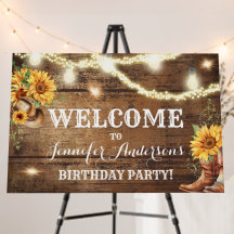 Welcome Sunflowers Country Party