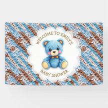 Welcome to Baby Shower | Crochet Teddy Bear