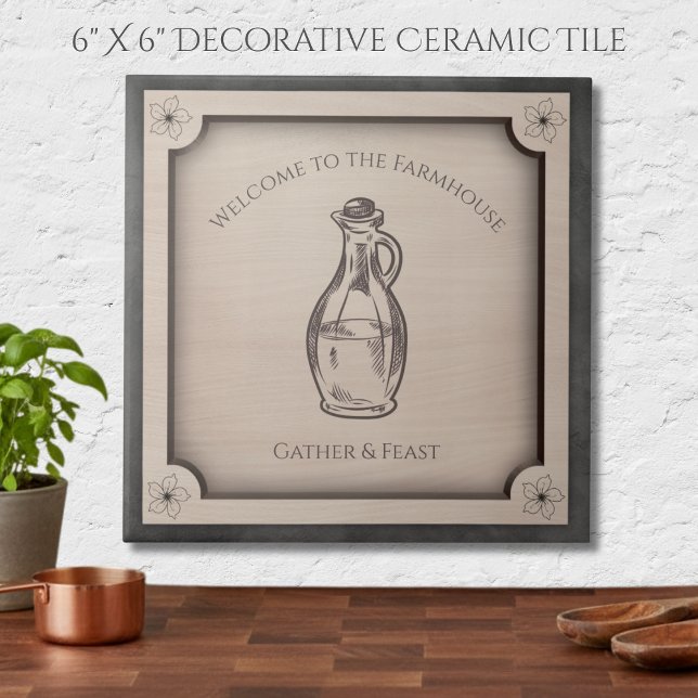 Welcome to the Farmhouse Decorative Kitchen  (Instantly elevate your kitchen with a "Welcome to the Farmhouse" accent tile)