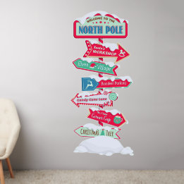 Welcome To The North Pole Sign Post Christmas