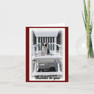 Welsh Corgi - Obrigado Cartão de Nota