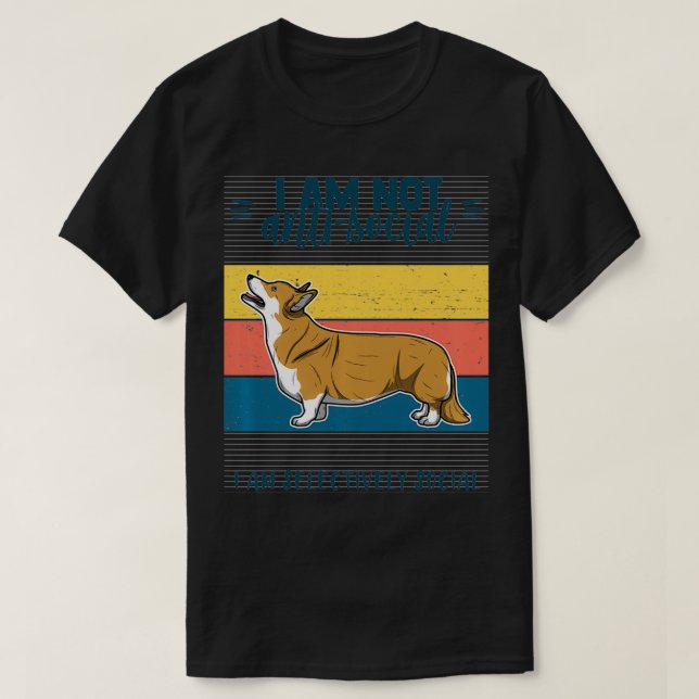 Welsh Corgi Pullover Gift Homens Encapuzados Pullo (Frente do Design)