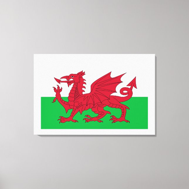 Welsh Dragon ~ Flag of Wales Canvas Print (Frente)