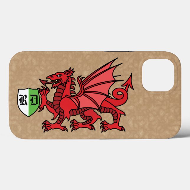 Welsh Dragon Monograma (Verso (horizontal))