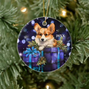 Welsh Pembroke Corgi Enfeites de natal