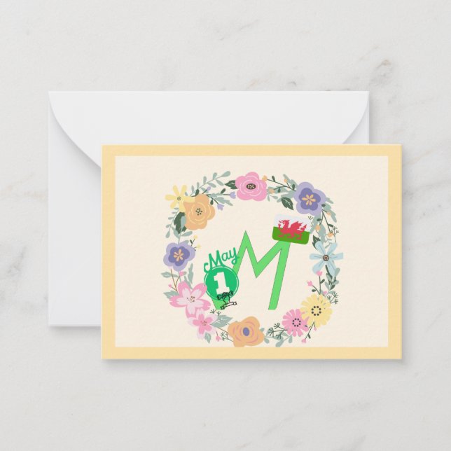 Welsh - Que Dia De Maio Obrigado Cartões (Frente)