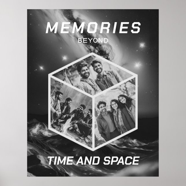 Weltraum Foto Kollage in 3D Poster (Frente)