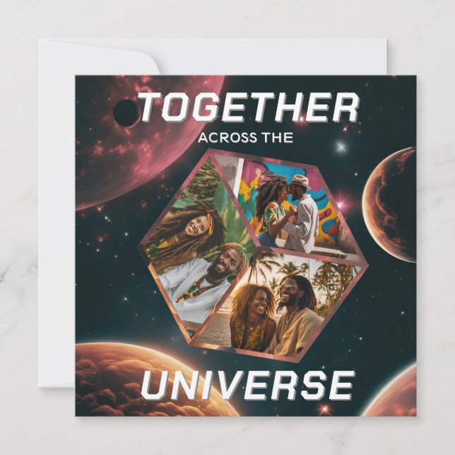 Weltraum Gruß Universum Erinnerungsfotos 3D Würfel (Frente)