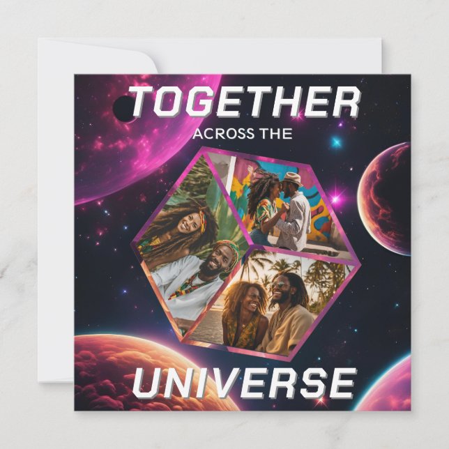 Weltraum Gruß Universum Erinnerungsfotos 3D Würfel (Frente)