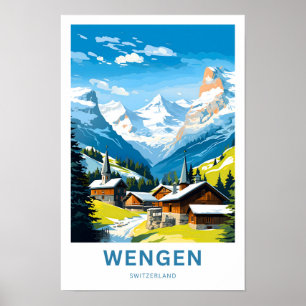 Wengen Suiça Viagem Impressão