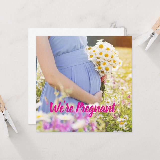 We're Pregnant Invitation Card (Frente/Verso In Situ)