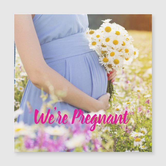 We're Pregnant Invitation Magnet Card (Frente)