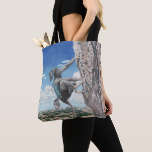 Wererat Girl Rock Escalando Tote Bag Gráfico