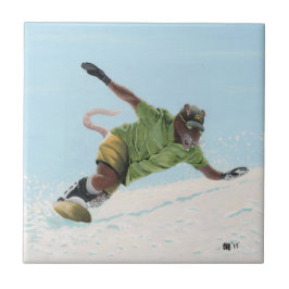 Wererat Snowboarder Fantasy Art Azulejo cerâmico
