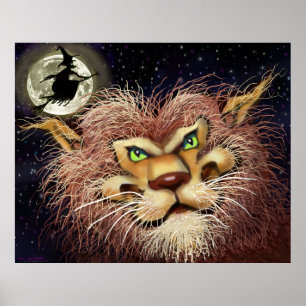 Werewolf and Full Moon Poster