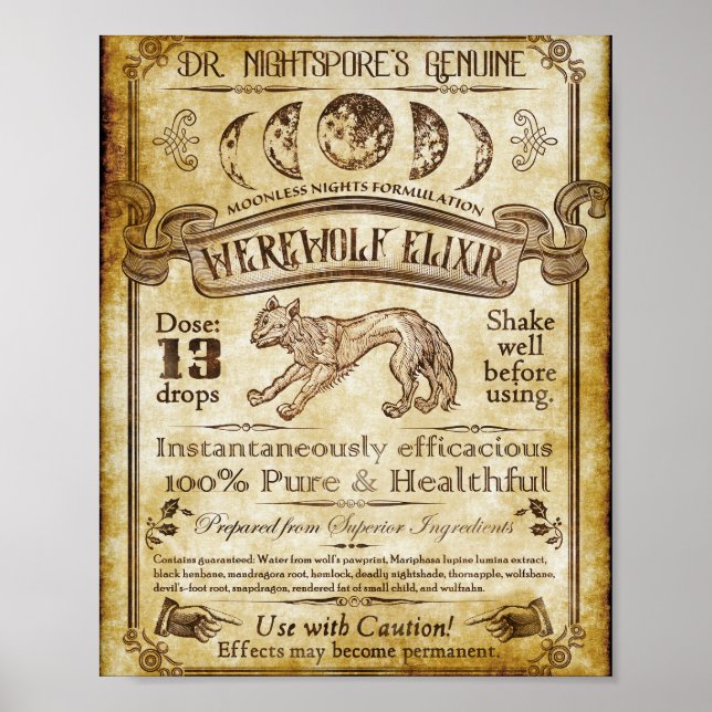 Werewolf Elixir Poster (Frente)
