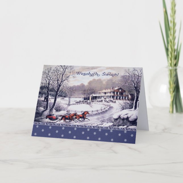 Wesołych Świąt. Cartão de Natal em polonês (Frente)