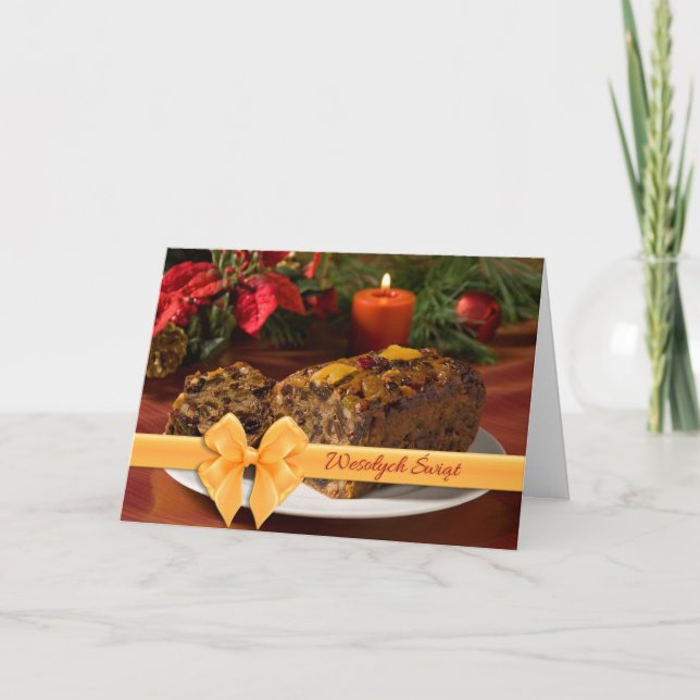 Wesolych Swiat - Cartão de Natal Feliz (Frente)