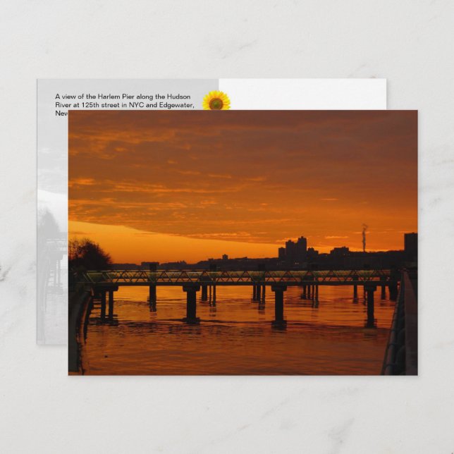 West Harlem Piers, NYC - Cartão postal H (Frente/Verso)